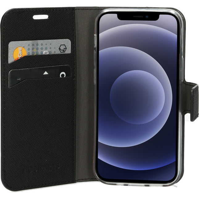 Mobiparts Saffiano Wallet Case Apple iPhone 12 Mini Black