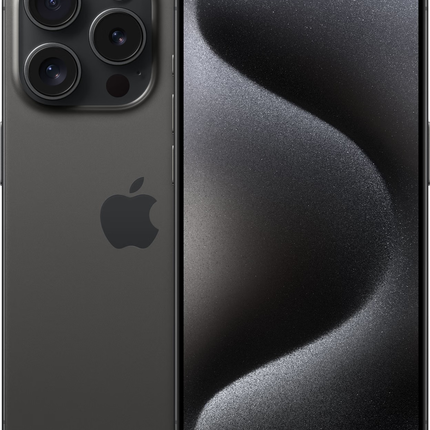iPhone 15 Pro voor- en achterkant Titanium zwart